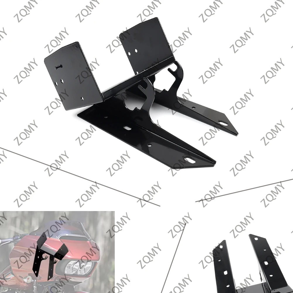 

Front Inner Fairing Radio Caddy Mount Bracket For Harley Road Glide 1998 1999 2000 2001-2013