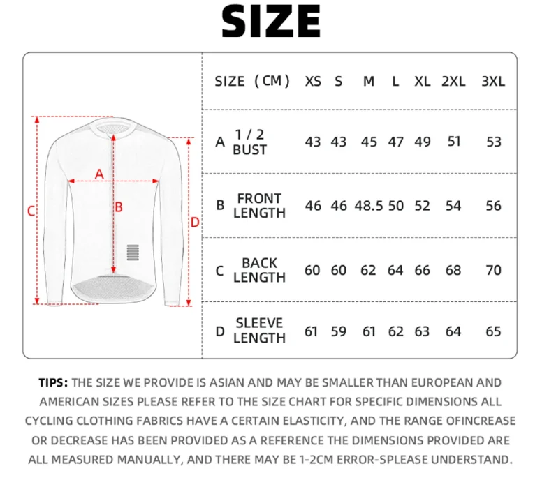 YKYWBIKE Herren-Radtrikot, langärmelig, leicht, Pro Team, schweißhemmend, atmungsaktiv, Rennrad-Trikot, Fahrradshirt – Detail 7