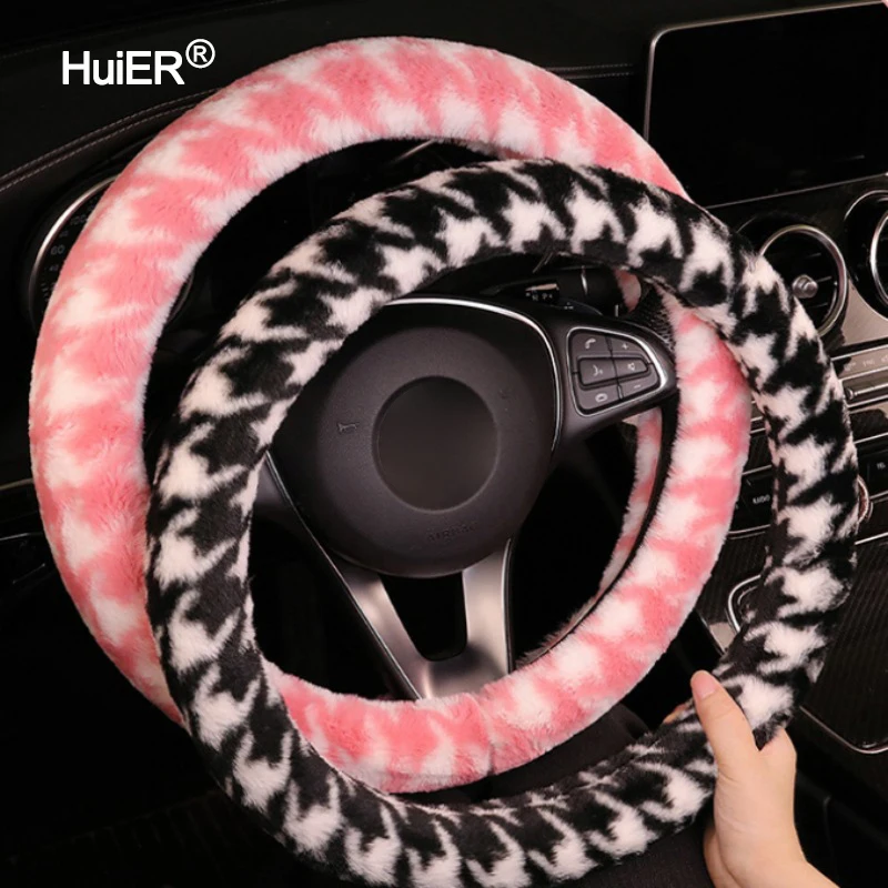 New Universal Winter Car Steering Wheel Cover All-season Universal Anti Slip Wear-resistant And Sweat Absorbing Keep Warm