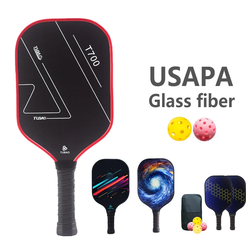 Pickleball Paddle USAPA Approved Training Practice Fiber Glass Paint Frosted Surface Polypropylene Honeycomb Core Anti Slip Swea