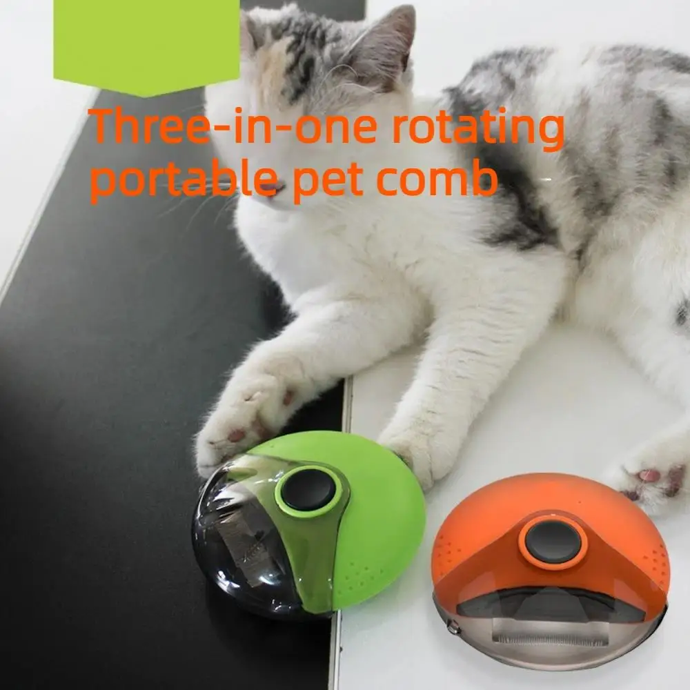 3 in 1 Pet Grooming Brush Dog Cat Hair Remover Deshedding Tool with Stainless Steel Comb