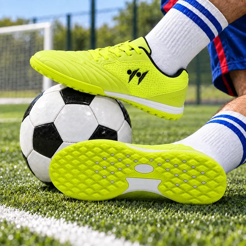 New Men Football Boots Match Indoor Soccer Shoes Futsal Hot-selling Grass High-top Non-Slip High-quality Outdoor Sneakers