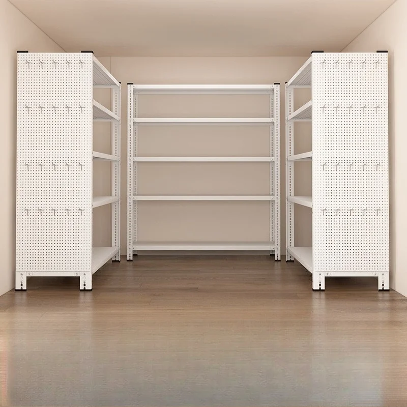 

Adjustable Heavy Duty Rack Pegboard Storage Rack Freestanding Multi Layer Floor Shelf Organizer Home Kitchen Bathroom Garage