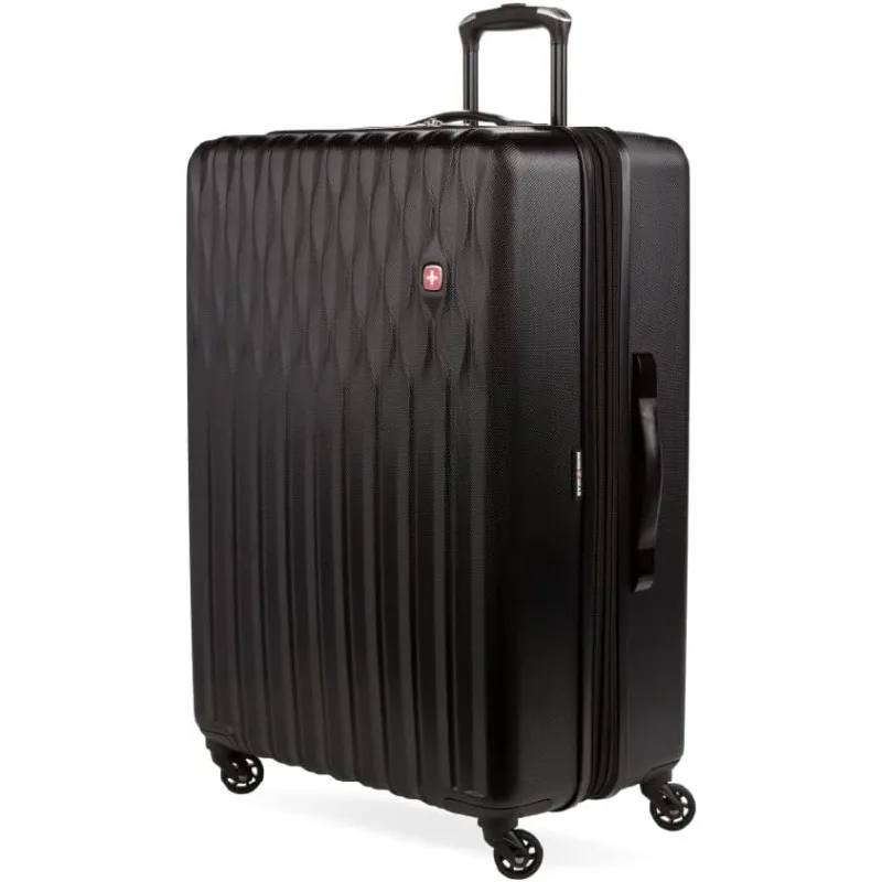 

Hardside Expandable Luggage with Spinner Wheels, Black, Checked-Large 27-Inch