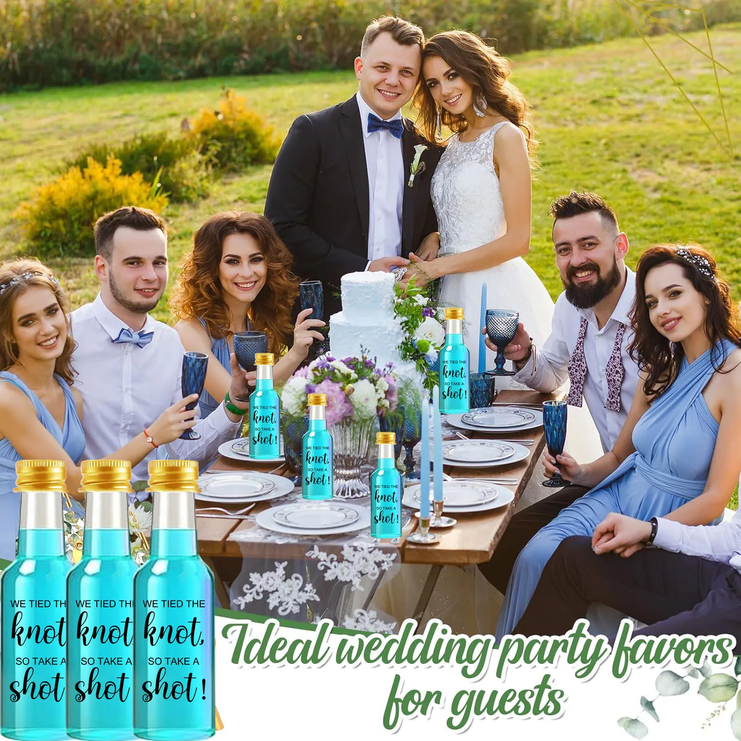 33pcs Mini Wedding Favors Bottles with caps,