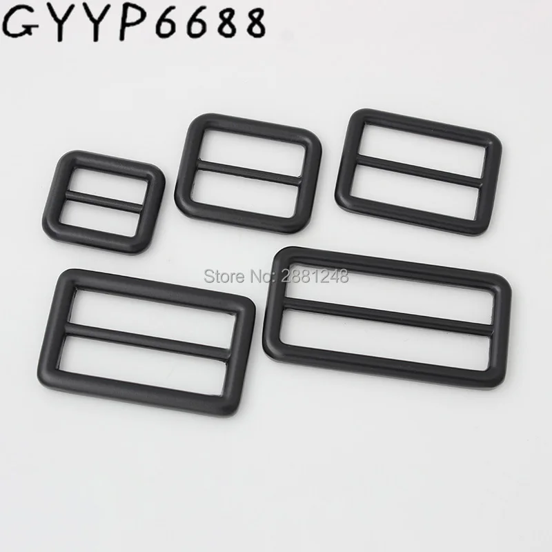 10-30-100pcs dark black 20mm 26mm 32mm 38mm metal Welded Belt Strap buckle leather button Bags accessories Suspenders Slider