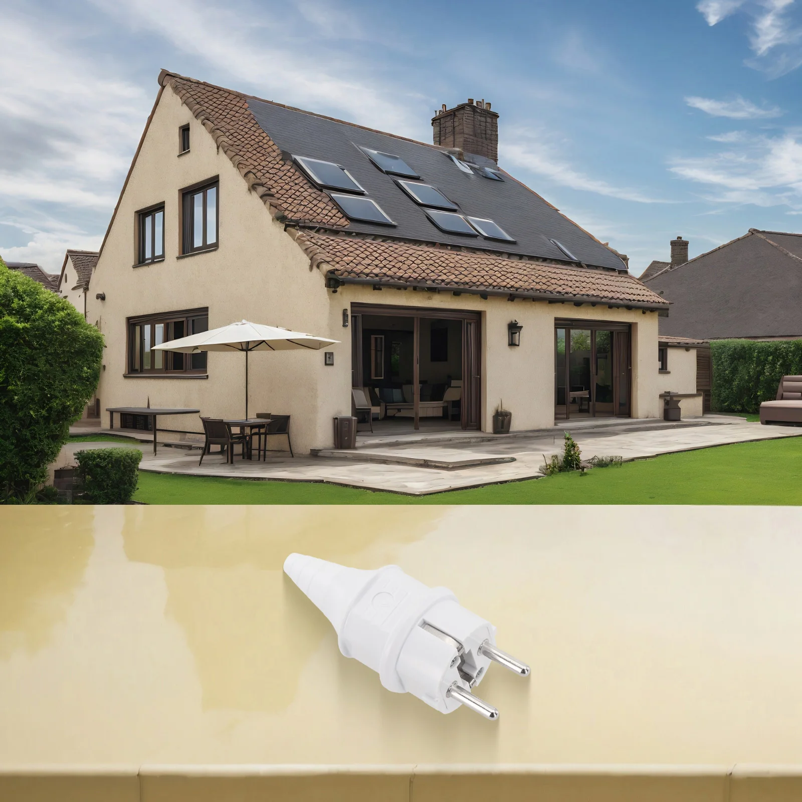 1PC Industrial Waterproof Socket European Socket Copper European 220V 16A Full Copper Socket 2kw3kw5kw For 1-10kw Generator