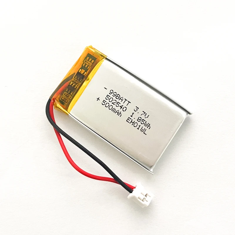8pcs 502540 500mAh 3.7V Li Po Battery 052540 Rechargeable Lithium Polymer Batteries for Dvd Mp3/mp4 GPS LED Light Recorder GPS - view 3