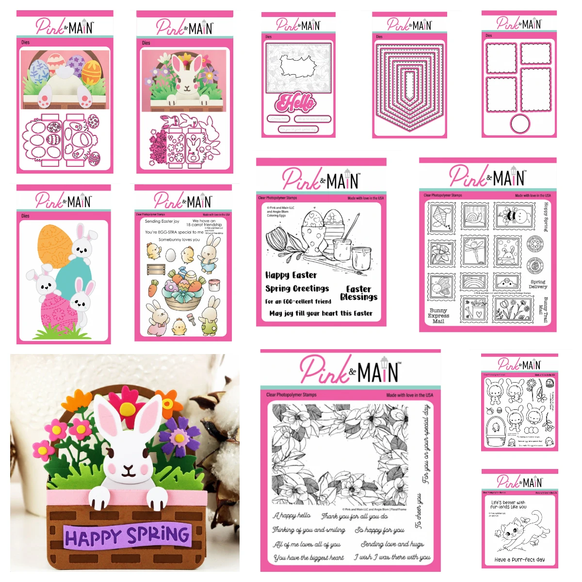 

New 2026 Metal Cutting Dies Easter Carrot Spring Postage Eggs Bunny in the Basket Add on Dies Stamps DIY Scrapbooking Card Make