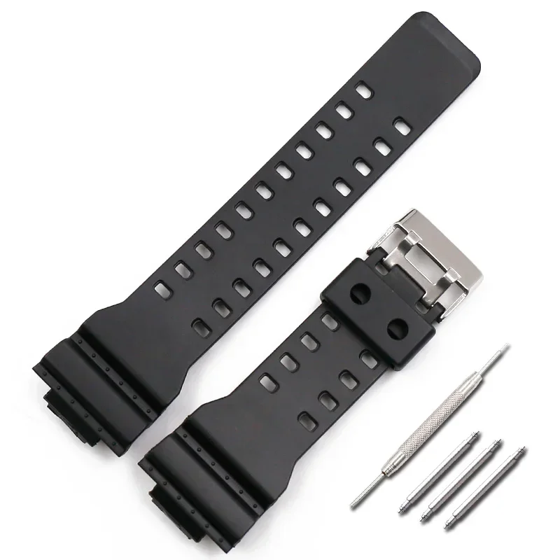 Waterproof Resin Watch Strap For Casio G-shock GA-110GB GA-100 Replacement Watchband for G Shock GD120 GA400 GA-700 with Pins