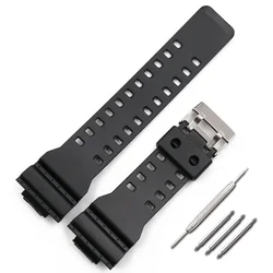 Waterproof Resin Watch Strap For Casio G-shock GA-110GB GA-100 Replacement Watchband for G Shock GD120 GA400 GA-700 with Pins