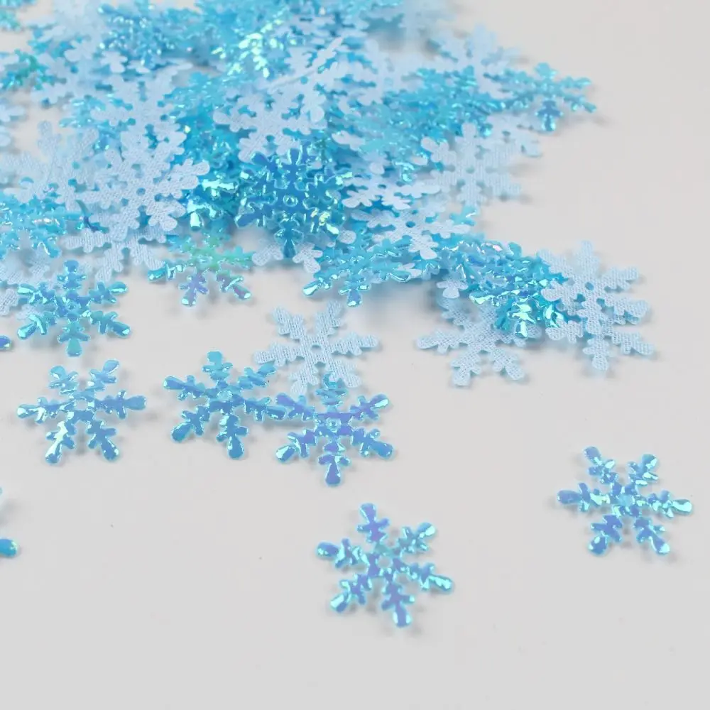 Divertenti fiocchi di neve di Natale multicolori Coriandoli Glitter fai da te Fiocchi di neve artificiali 1,5 cm/2 cm/3 cm Fiocco di neve Paillettes Capodanno