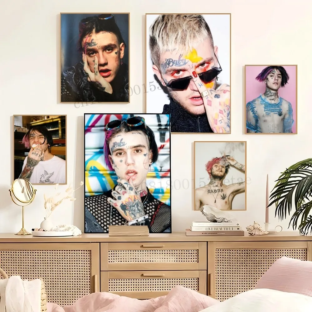 L-Lil Peep Poster Paper Print Home Living Room Bedroom Entrance Bar Cafe Art Painting Decoration