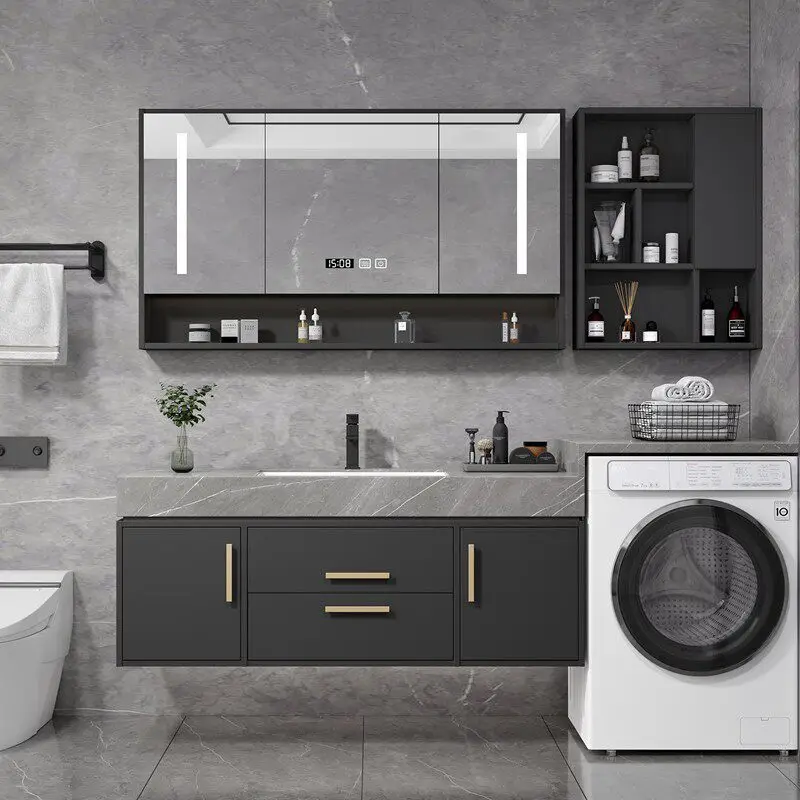 

Комбинированный шкаф для ванной комнаты и балкона, тумба для ванной, раковина из сланца