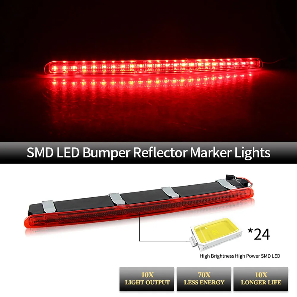 1Pcs Car Rear Stop Tail Lamp Third Brake Light 2038201456 for Mercedes Benz W203 2000-2007 Rear Trunk Replacement Red LED Light
