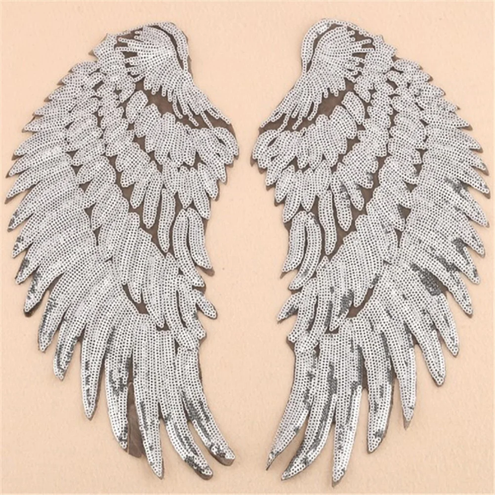 

Exquisite Wing Pattern Sequins Patches Cloth Paste Embroidery Applique Accessories For Garment Repair