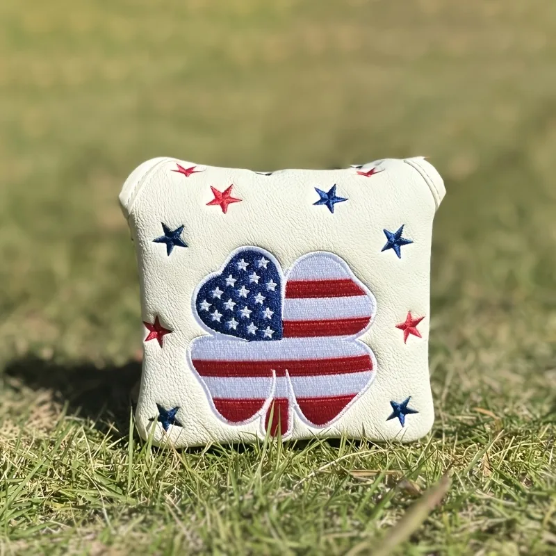 1 قطعة عالية الجودة محظوظ العشب التطريز نمط نادي الغولف رئيس حامي ، الغبار واقية دائم غطاء رأس نادي الغولف #3