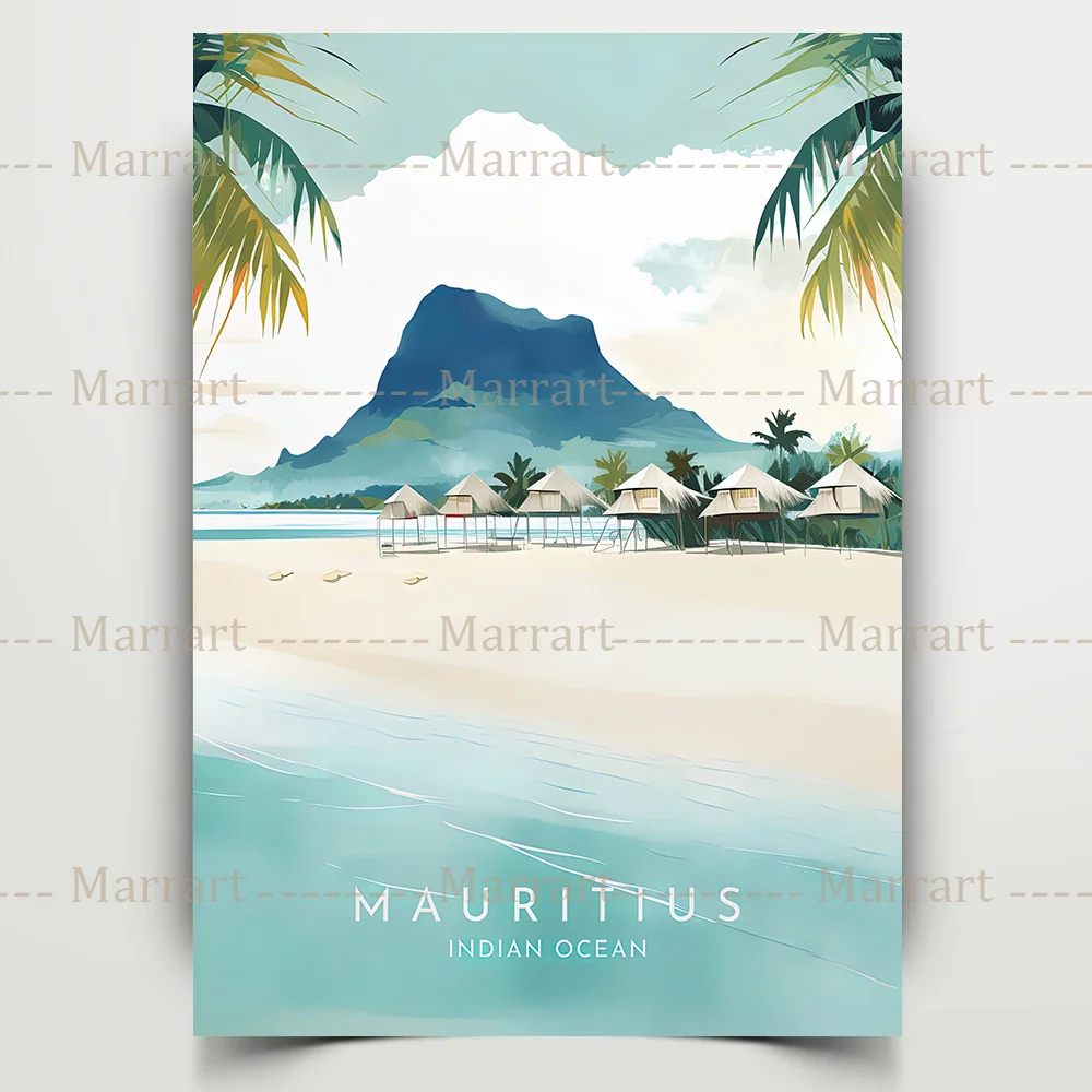 Travel Poster Print for Modern Home Decor, Annecy,Bali,Ibiza,Mauritius,Phuket,Miami Wall Art Canvas Printing For Travel gifts