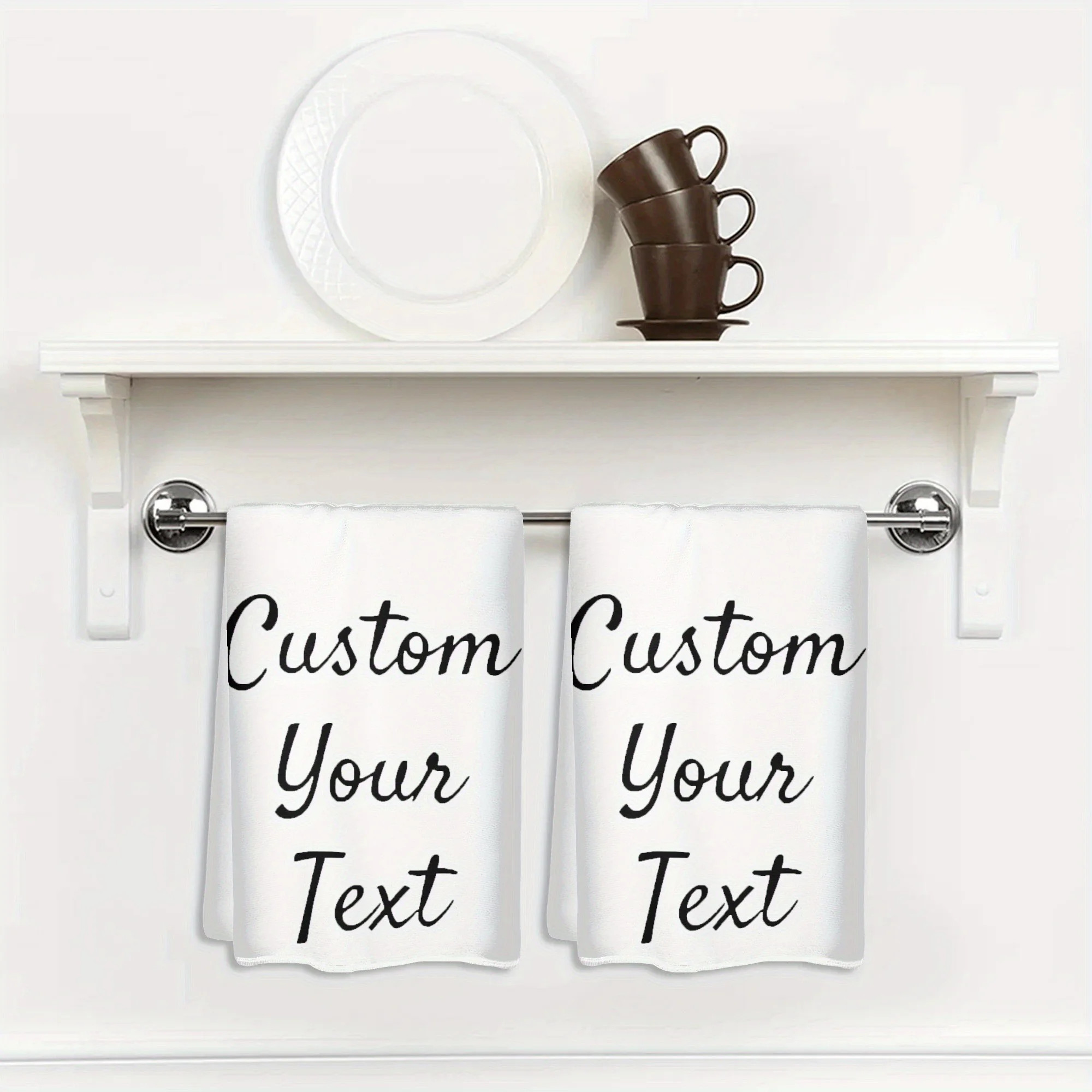 1 Stück/2 Stück personalisiertes Fotohandtuch – individuelles Gesichtsdesign – weiches und saugfähiges Gesichtshandtuch – geeignet für Badezimmer- und Küchendekoration – moderner Stil, als Geschenk
