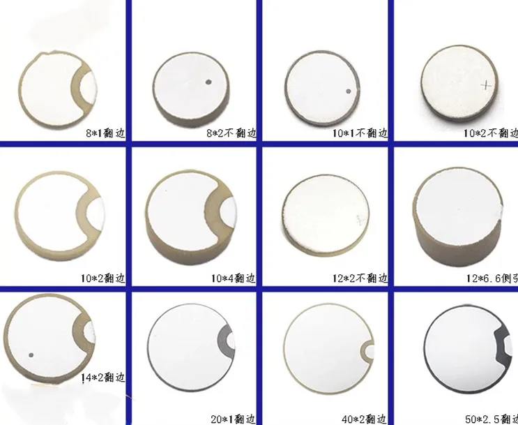 15pcs Piezoelectric ceramic PZT4 PZT5 wafer 8/10/12/14/20/40/50 Circular ring shape PZT Ultrasonic sensor
