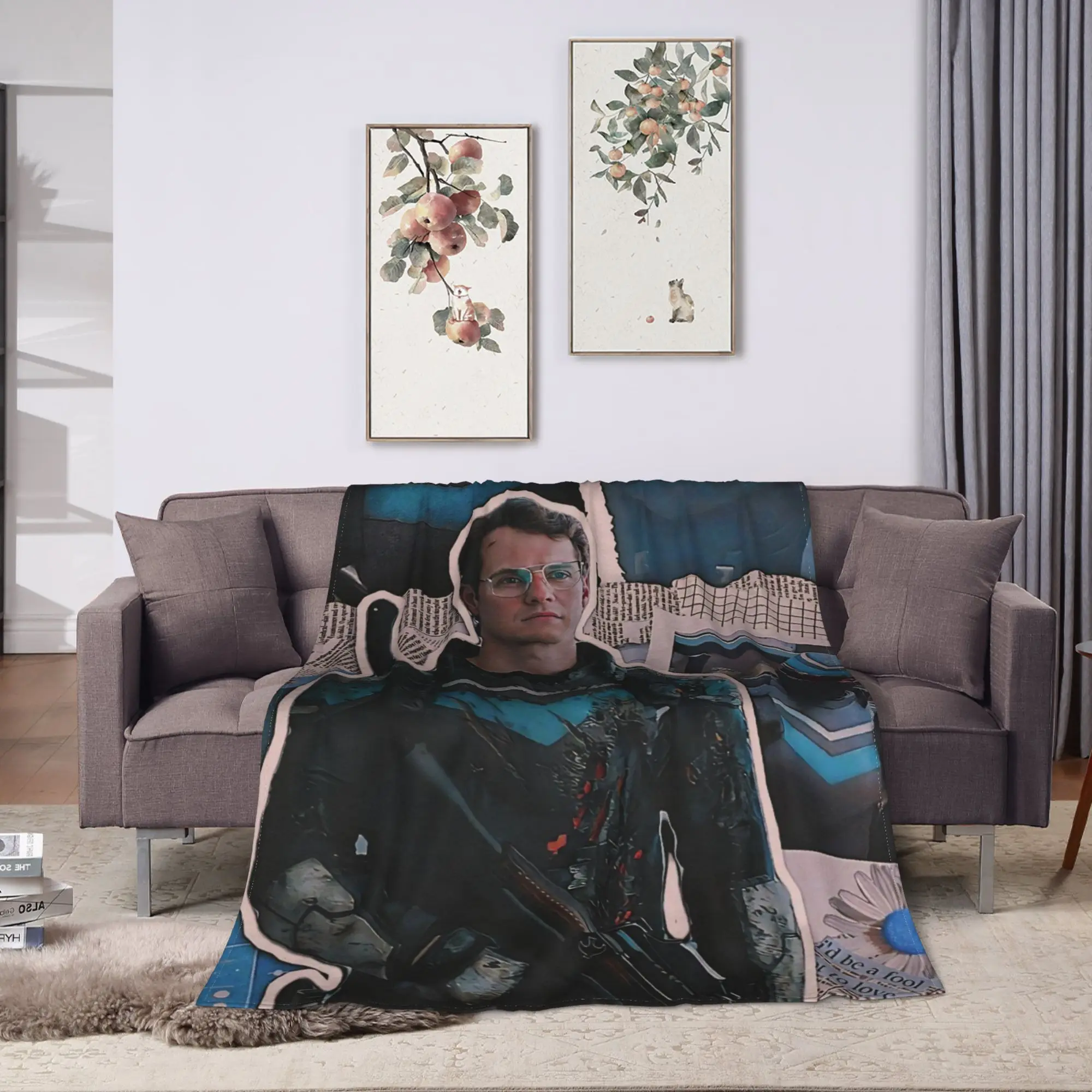 Adrian Chase  Vigilante Peacemaker Flannel Blanket  Soft Warm Bedding Throws for Home Decor Airplane Bedspread Sofa Bed Cover