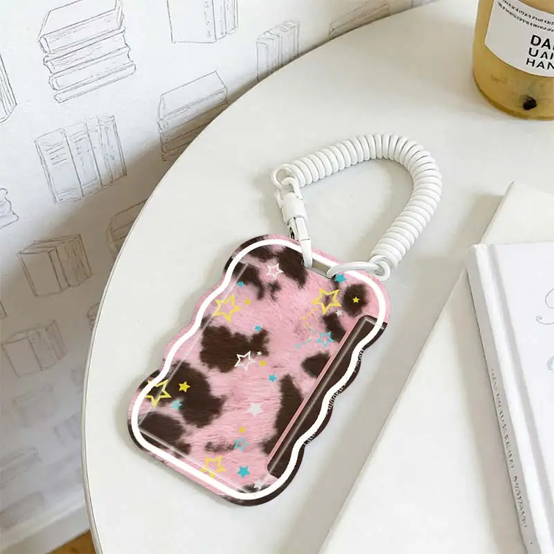 Card Holder for Photo Protector Stretchable Spring Cord Student Bus/Meal Card Protection Case Kpop Photocard Holder