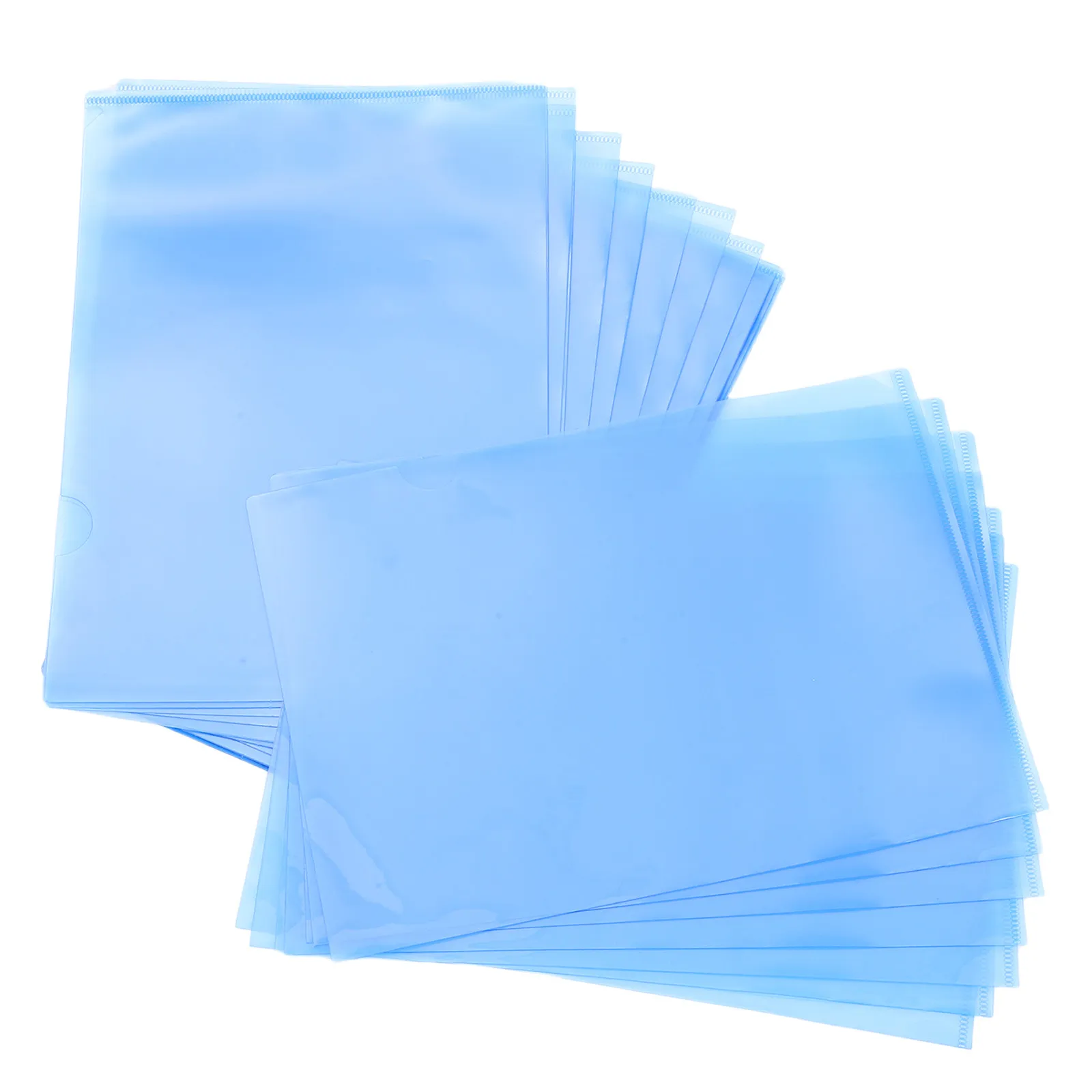 

30pcs A4 Plastic Folder L Shape Folders For Document Storage Waterproof File Folder Office School Organizer Blue