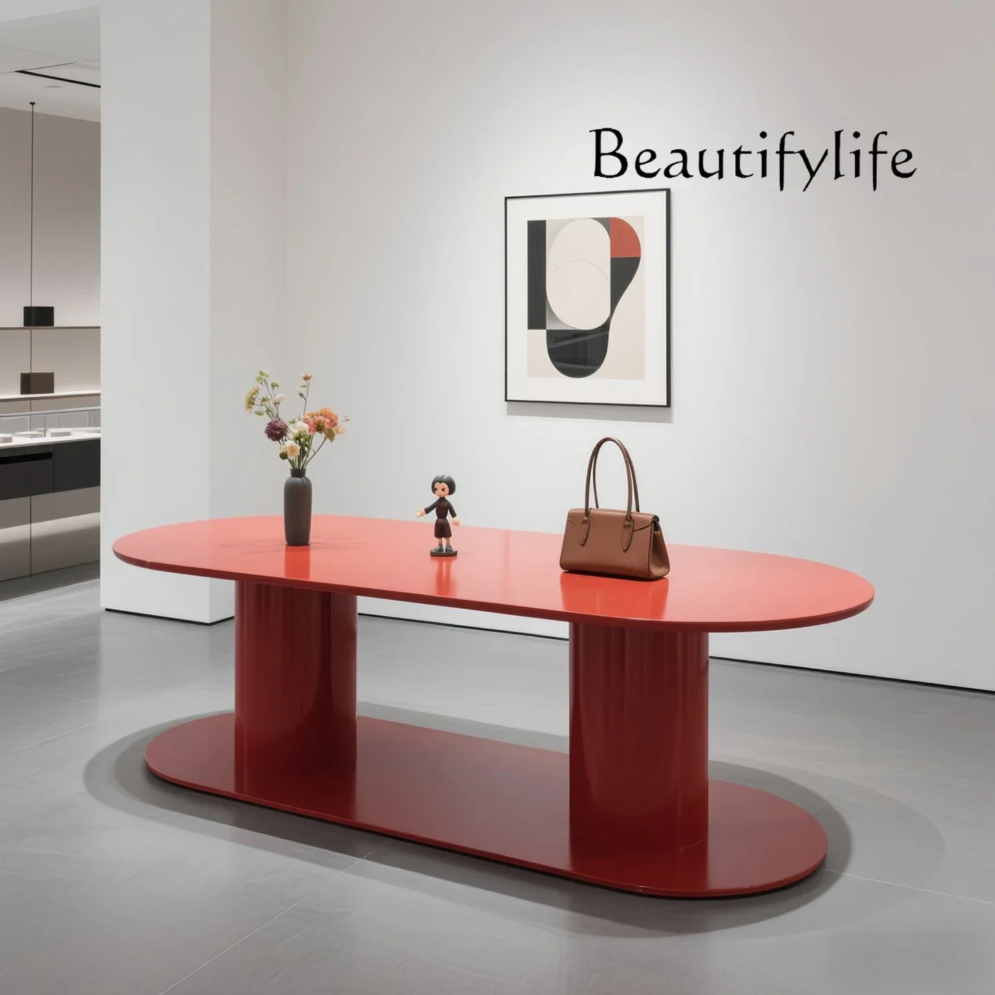 Nn Clothing Store Nakajima Table Beauty Salon Nakajima Terrace Light Luxury Wood Display Display Table Shoe Store Art Museum Flo