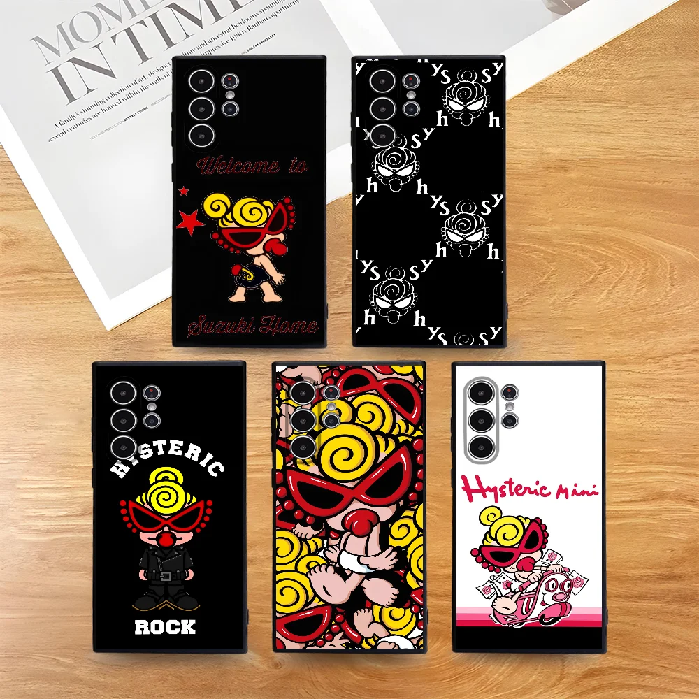 

Fashion Brand For Samsung Galaxy S25 S24 S22 S23 Ultra S21 S20 Plus 5G Frosted Non-Slip H_Hysteric M_mini Full Cover Soft Case