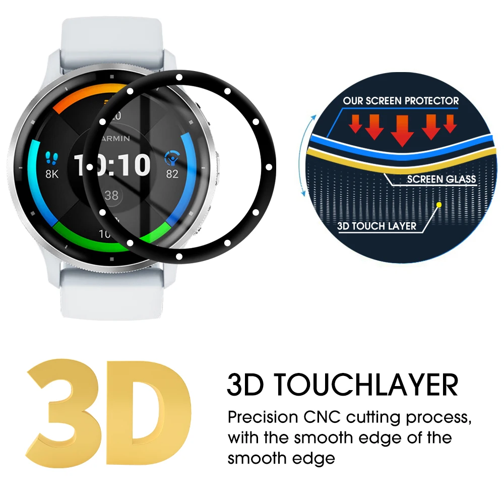 3D Curved Soft Films For Garmin Venu 2 Plus Venu3 Venu 3S Smart Watch Accessories Clear Anti Scratch Screen Protector