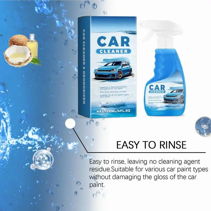 Limpador De Espuma De Carro Para Couro, Spray De Assento De Couro, Removedor Limpo Poderoso, Lavagem De Carro, 120 ml