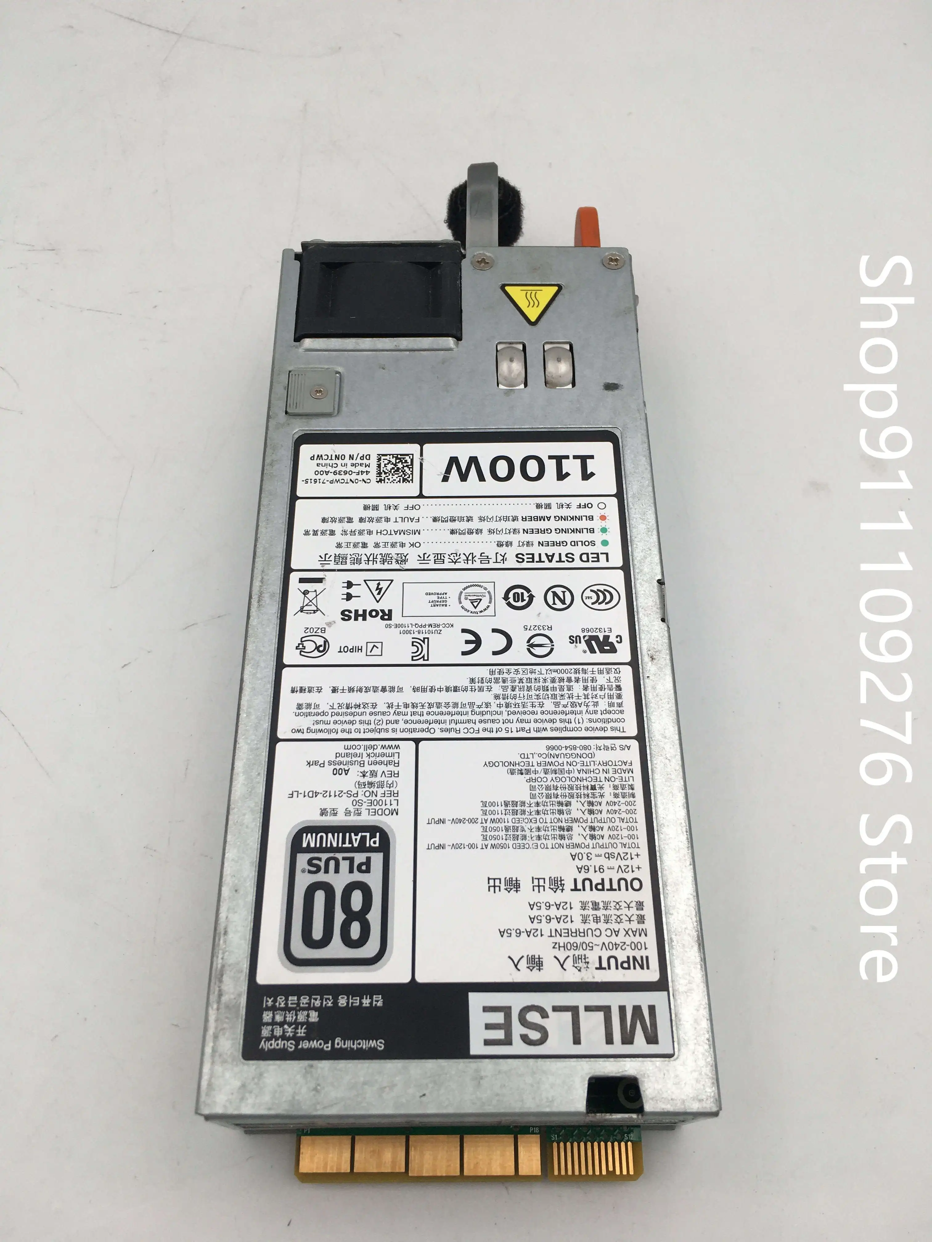 Original PSU for DELL R620 R720 R820 server power supply  L1100E-S0 E1100E-S0  GYH9V  MAX 1100W