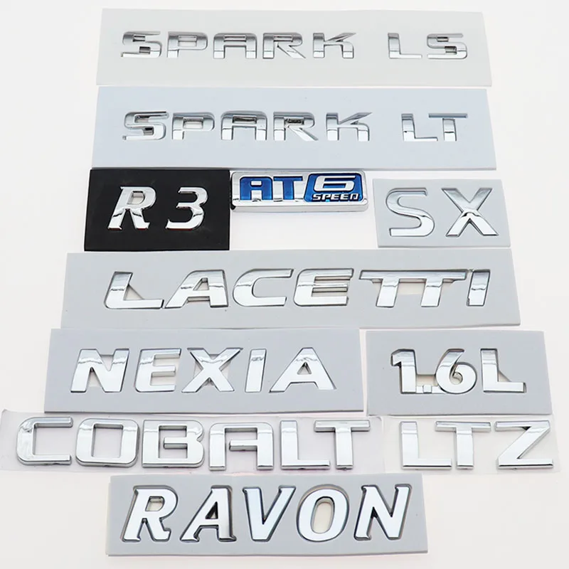 1pcs 3D RAVON SX R3 ABS Car logo letter sticker Rear Bumper tail door trunk sticker car rear Emblem sticker styling Accessories