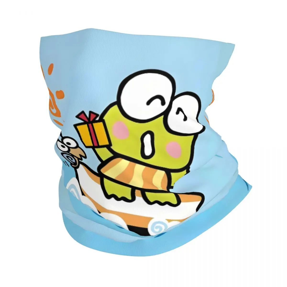 

Sanrio Surf Keroppi Cartoon Winter Headband Neck Warmer Men Women Hiking Hunting Tube Scarf Anime Cute Frog Face Bandana Gaiter