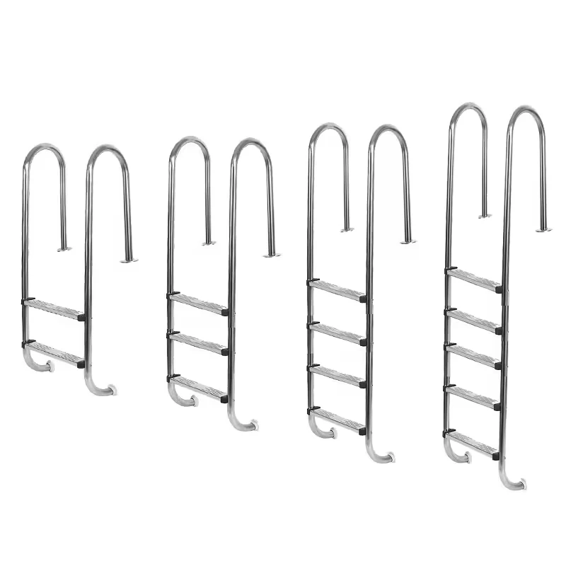 

Great Quality Pool Equipment Floor Mounted Stainless Steel Anti-Skid Swimming Pool Ladder for Sale