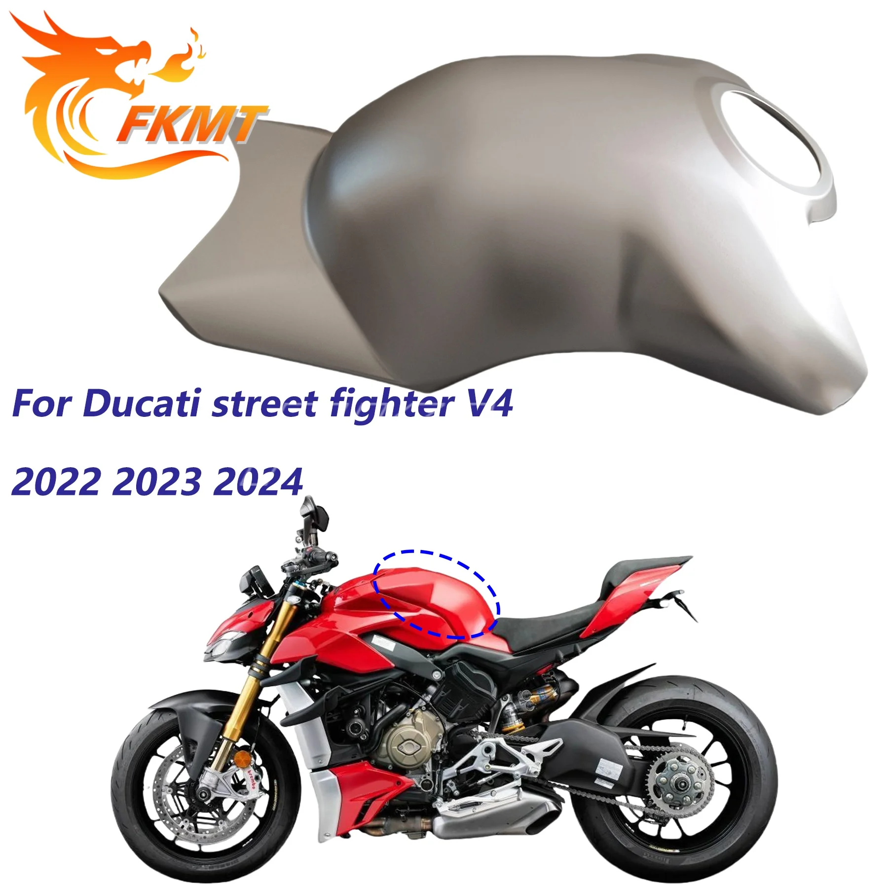 

Gas Fuel Fairing Tank Integral Cover Plate Protective Shell For DUCATI STREETFIGHTER V4 V4S 2017 2018 2019 2020 2021 2022