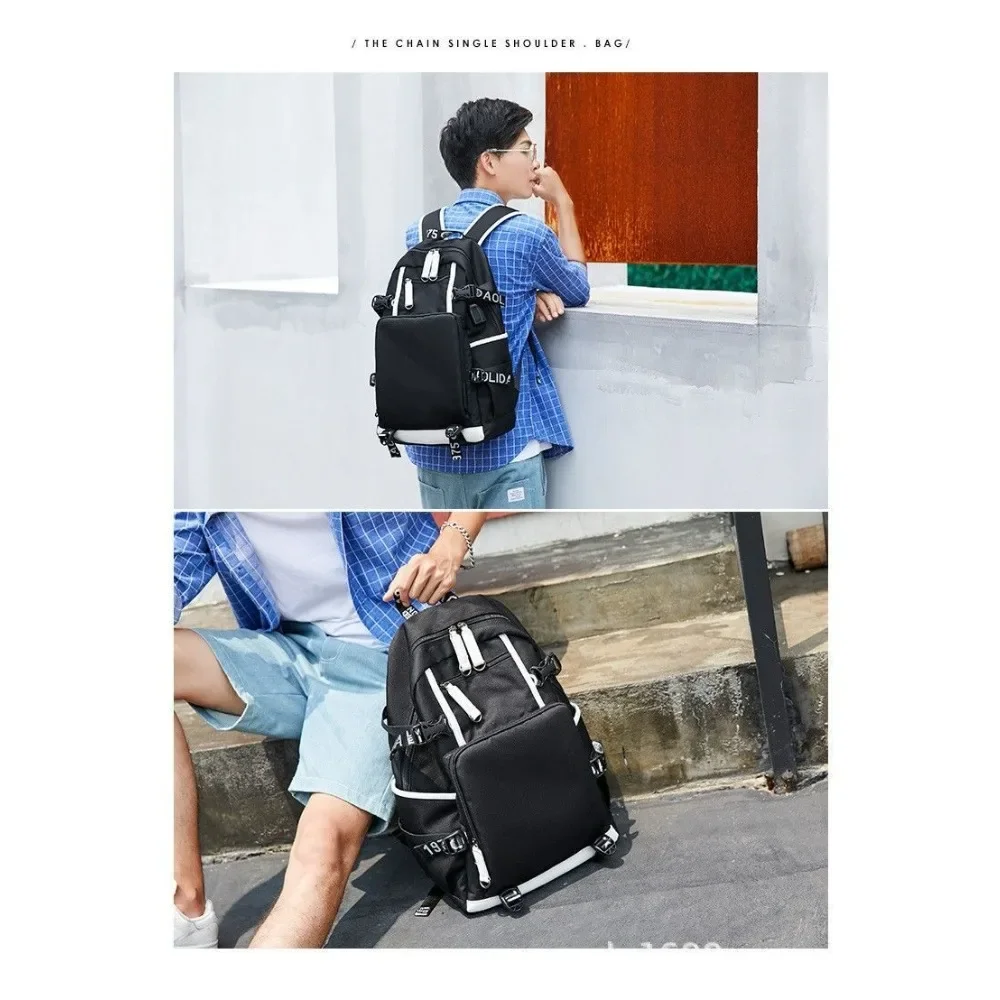 Messi Cristiano Ronaldo Football School Bag Star Surrounding Students Large Capacity Backpack for Men and Women