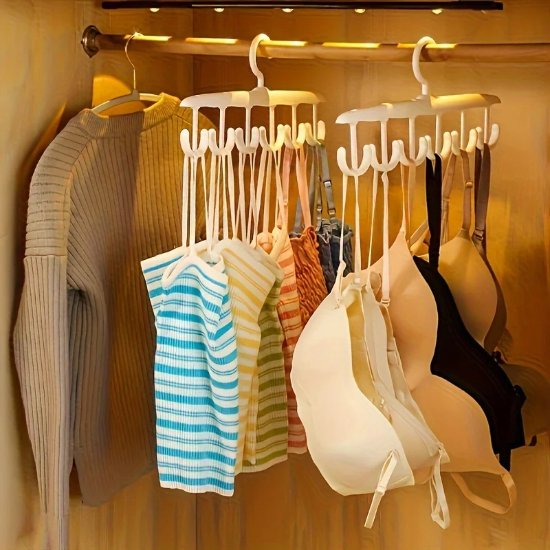 2Pack Multi Hook Clothes Hanger Space Saving Closet Organizer Coats Bags Scarves Hanging Dormitory Storage Organization System
