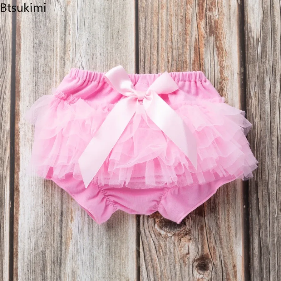 Newborn Infant Baby Girls Boys Bow Tie Solid Spring and Summer Shorts PP Pants Triangle Shorts Covers Clothes Toddler Girl Skirt