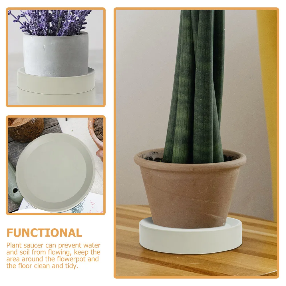 Round Rolling Plant Tray with Wheels Sturdy Planter Saucer for Potted Plants Keeps Floors Clean Prevents Leaks Use in Living