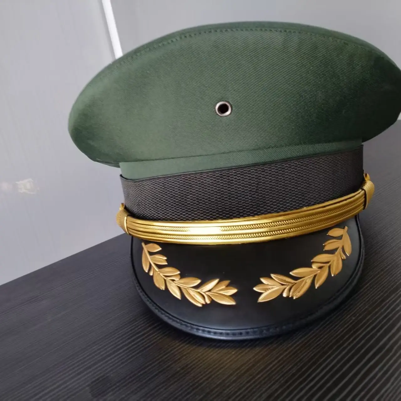 security staff Military green men's soldier cosplay hat, pilot, shipyard work hat