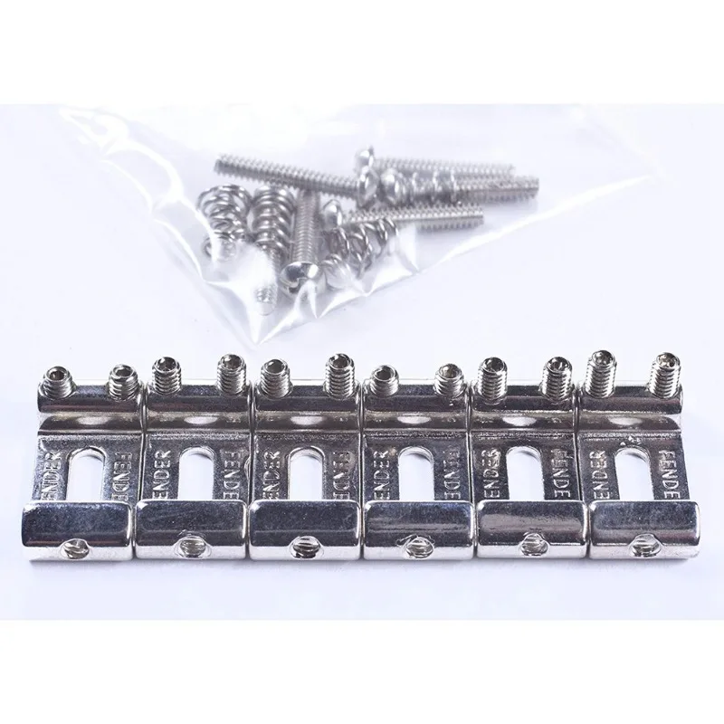 Electric Guitar Roller Tremolo Bridge Saddles for Strat Stratocaster and Tele Telecaster Electric Guitars Nickel Guitar Parts
