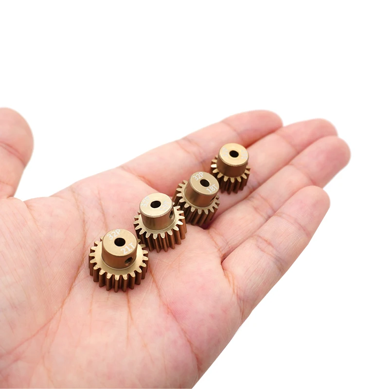 3PCS YSIDO 32DP 3.175mm Metal Pinion 12T 13T 14T 15T 16T 17T 18T 20T 21T 22T 23T 24T Motor Gear for 1/10 RC Car Traxxas Motor