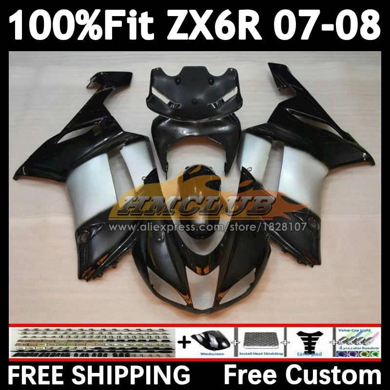 

Injection Body For KAWASAKI NINJA ZX 636 6R ZX-6R 2007 2008 157No.25 ZX-636 ZX600 ZX636 ZX-600 ZX6R black west 07 08 Fairings