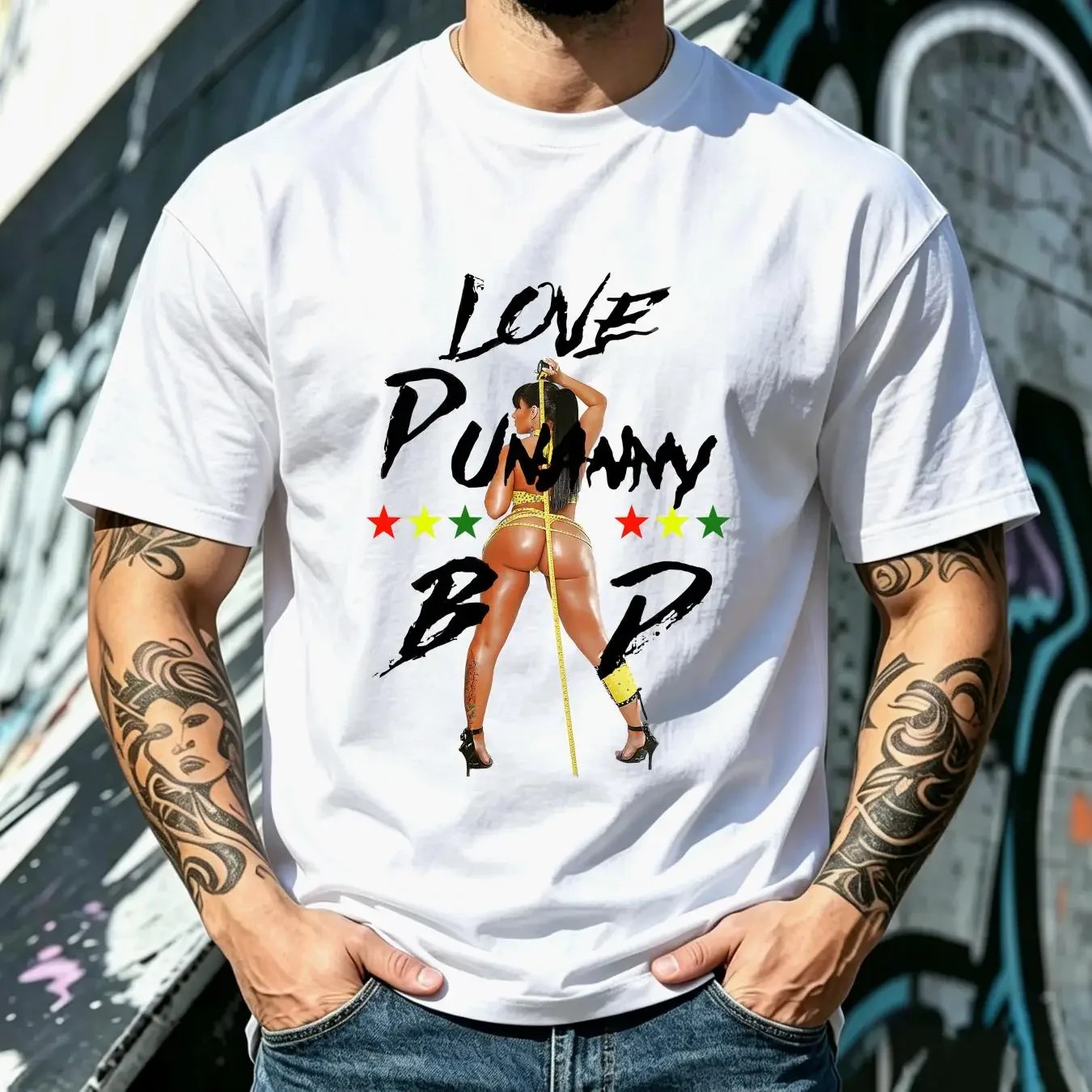 washed T Shirt Reggae dancehall twerk daggering carnival big batty jamrock gyal long or short sleeves vintage Washed Unisex