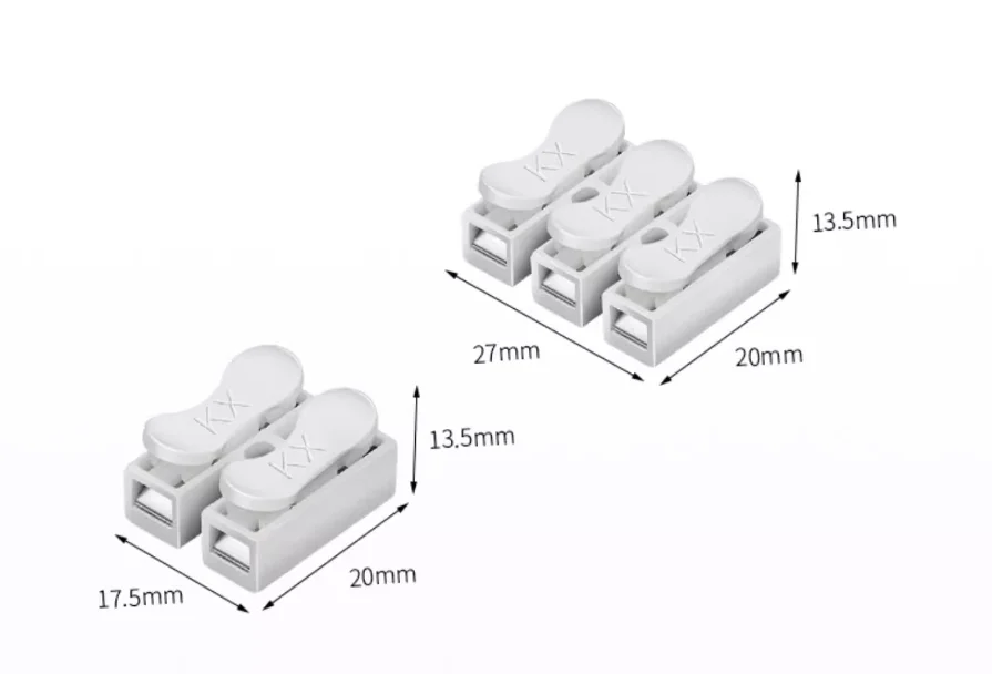 CH-2 Quick Terminal Blok 26Pcs Connector Spring Push Type Butt Terminal 2P Draad Connector