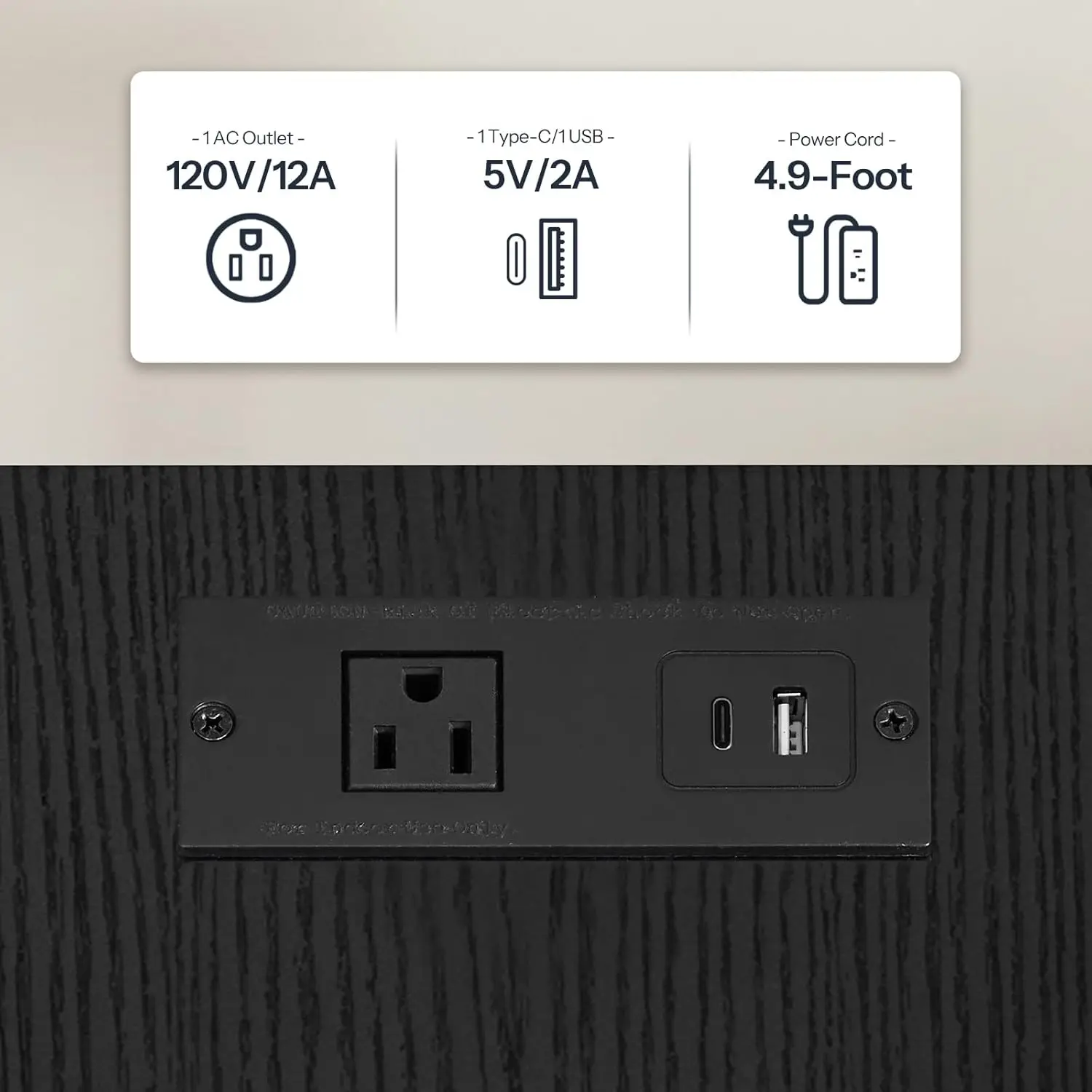 Side Table with Charging Station, End Table with USB Port and Outlets, Nightstand with 2-Layer Storage Shelves for Small