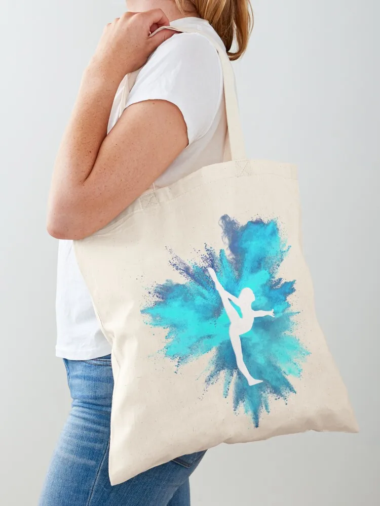 Gymnast Silhouette - Blue Explosion Tote Bag sac pour femme tote bag canvas tote Canvas Bag