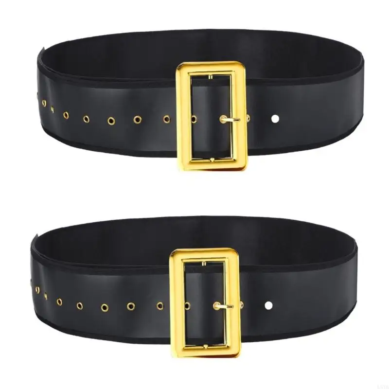 L5YA Santa Belt Wide Waist Belt for Stage Performances Halloween Adult Fancy Dress