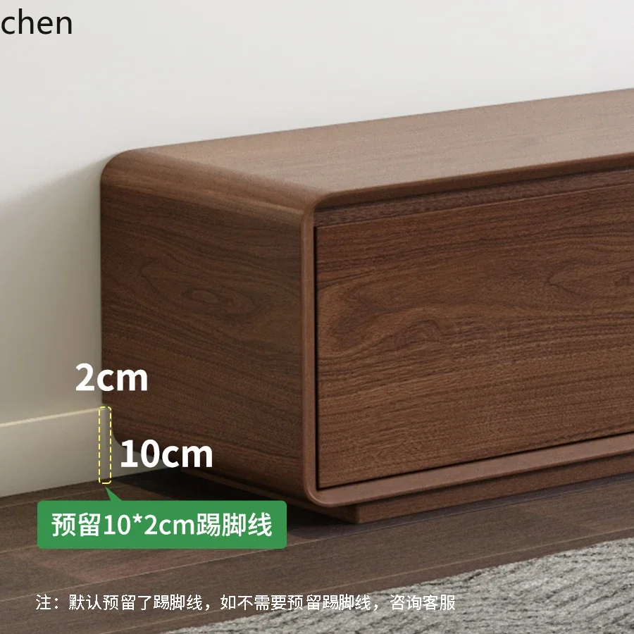 modern simple TV cabinet coffee table combination small apartment living room paint solid wood TV cabinet